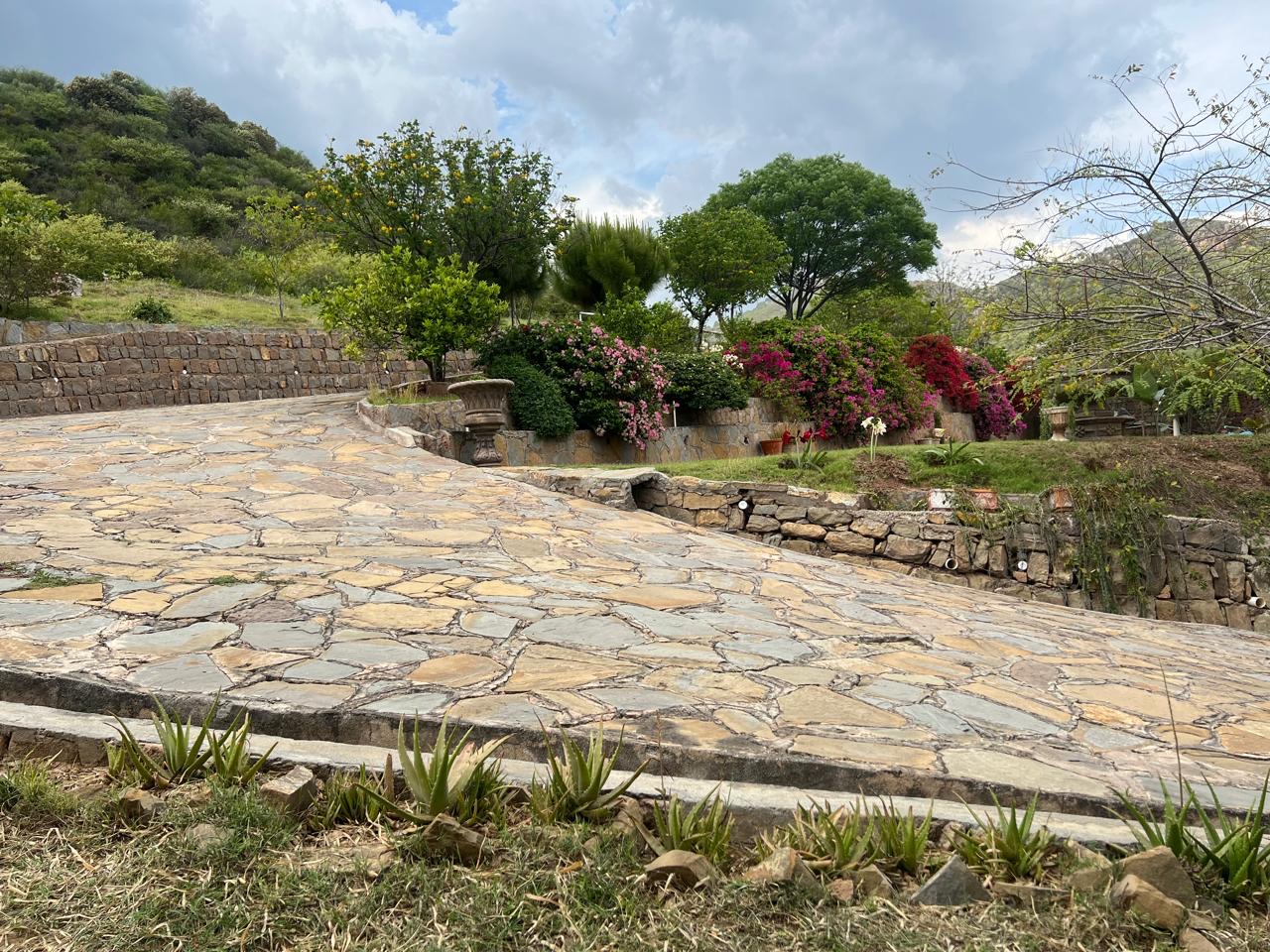 Mountain vistas framing the venue